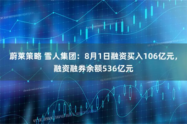 蔚莱策略 雪人集团：8月1日融资买入106亿元，融资融券余额536亿元